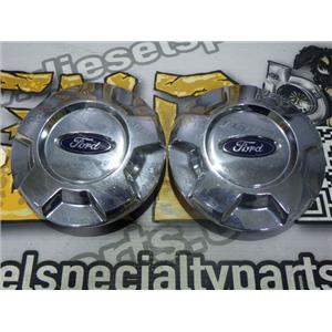 2013 2014 FORD F150 XLT 3.5 ECO BOOST AUTO 4X4 OEM HUB CAPS (2) CHROME PAIR