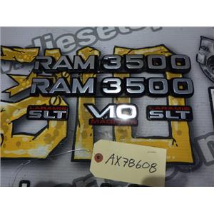 2000 2001 DODGE RAM 3500 REG CAB V10 SLT OEM EMBLEMS (SET)