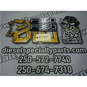 1999 2000 FORD F350 XLT EXTENDED CAB F 350 FENDER EMBLEM SET (2) OEM