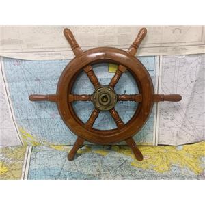 Boaters' Resale Shop of TX 2602 0707.02 WOODEN 23" SHIP'S WHEEL FOR 1" SHAFT