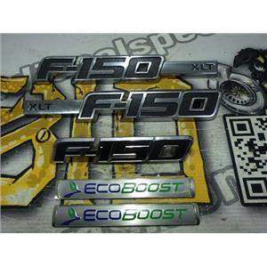 2013 2014 FORD F150 XLT 3.5 ECOBOOST AUTO 4X4 OEM EMBLEMS BADGES (SET)