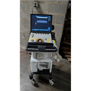 GE Logiq E Portable Ultrasound w/ Docking Cart, L4-12t, & Printer