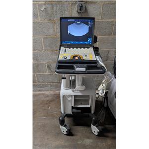 GE Logiq E Portable Ultrasound w/ Docking Cart & E8C Transducer Probe