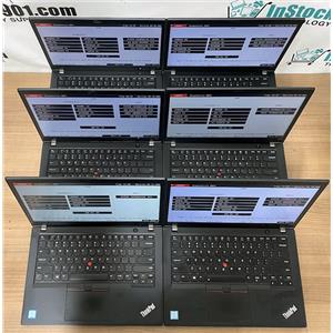 LOT 6 Lenovo ThinkPad T480s 14'' 1080p i5-8 1.6GHz 8gb RAM 256gb SSD NO Os READ!