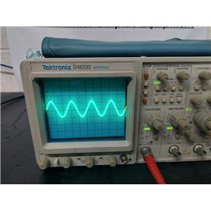 Tektronix 2465B 400 MHZ 4 Channel Oscilloscope w/ Bag