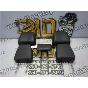 2013 2014 FORD ESCAPE TITANIUM 2.0 AWD LEATHER HEAD RESTS SET ( 5 ) BLACK OEM