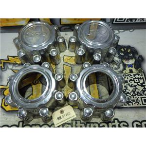 2002 2003 FORD F350 F250 XLT 4X4 OEM PLASTIC CHROME CENTRE HUB CAPS WHEEL COVERS