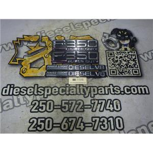 2002 2003 FORD F350 F250 XLT 4X4 7.3 L V8 EMBLEMS SET ( 4 ) "F-350" OEM