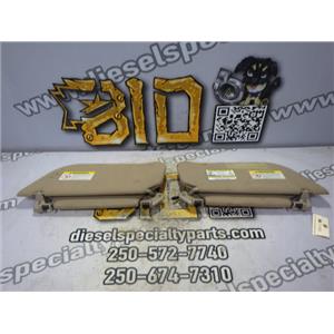 2002 2003 FORD F350 F250 XLT 4X4 7.3L DOUBLE SUN VISOR SET ( 2 ) TAN COLOR