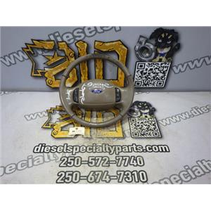 2002 2003 FORD F350 F250 XLT 4X4 7.3L STEER WHEEL * PARTS ONLY * TAN OEM