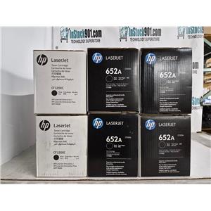 Lot of Six New Sealed Genuine HP Toner Cartridges 4- 652A(CF320A) and 2- CF320XC