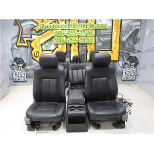 2011 - 2014 FORD F150 XLT CREWCAB KATZKIN BLACK / BLUE LEATHER SEATS HEATED