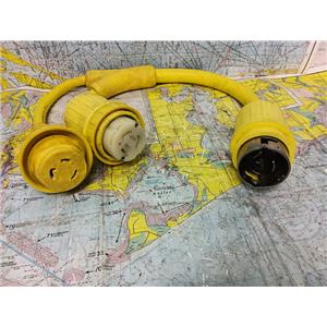 Boaters' Resale Shop of TX 2604 1810.02 Y-ADAPTER 50A MALE to 30A & 50A FEMALES