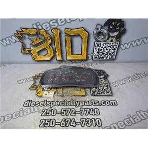 2000 2001 FORD F350 XLT EXT CAB 7.3 DIESEL ZF6 2WD GAUGE CLUSTER ( KMH ) OEM