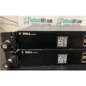 Lot 2 Dell Networking N4032F 24-Port Ethernet Network Switch With Dual PSU's