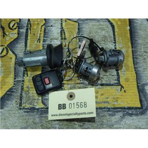 1999 2000 FORD F350 XLT 7.3 DIESEL ZF6 IGNITION KEY W /DOOR LOCK TUMBLER BARREL