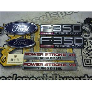 2003 2004 FORD F350 LARIAT 6.0 DIESEL AUTO 4X4 EMBLEMS BADGES SET (6)