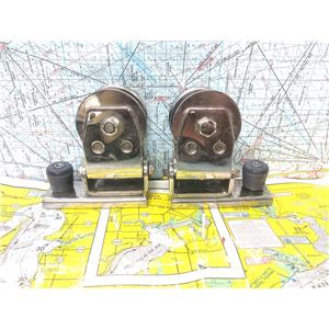 Boaters' Resale Shop of TX 2605 0902.02 SCHAEFER PAIR OF LEAD BLOCKS ON 1" TRACK