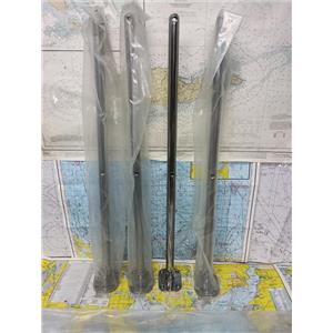 Boaters' Resale Shop of TX 2605 2304.01 FOUR 1" x 30" LIFELINE SS STANCHIONS