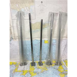 Boaters' Resale Shop of TX 2605 2304.04 FOUR 1" x 30" & ONE 1" x 27" STANCHIONS