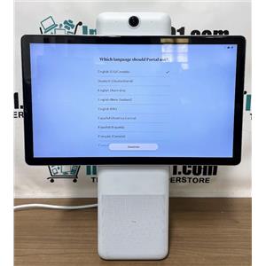 Meta Facebook White Portal Plus Smart Video Calling 15.6” Rotating Touch Display