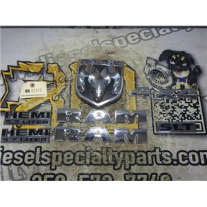2009 2010 DODGE RAM 1500 QUAD CAB SLT 5.7 HEMI 4X4 EMBLEMS BADGES SET 13 OEM