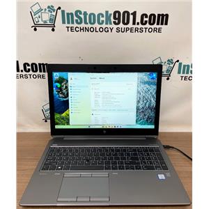 HP ZBook 15 G5 NO BATT W11P NVIDIA Quadro i7-8750H 2.2GHz 16gb RAM 256gb SSD