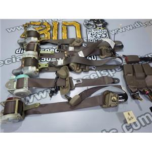 2004 2005 TOYOTA TUNDRA LIMITED 4.7 AUTO 4X4 SEAT BELTS SET 5 BROWN OEM