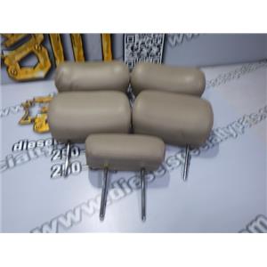 2004 2005 TOYOTA TUNDRA LIMITED 4.7 AUTO LEATHER HEADREST RESTS SET 5 TAN OEM