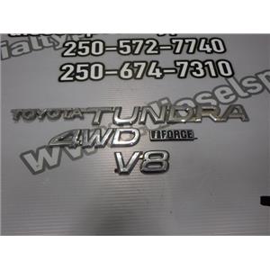 2004 2005 TOYOTA TUNDRA LIMITED 4.7 AUTO 4X4 EMBLEMS BADGES SET 4 CHROME OEM