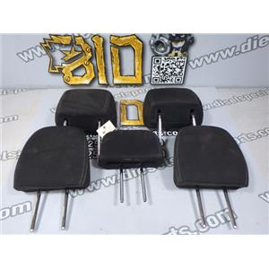 2012 2013 FORD F150 XLT 3.5 ECOBOOST AUTO 4X4 HEADRESTS SET (5) CLOTH BLACK OEM