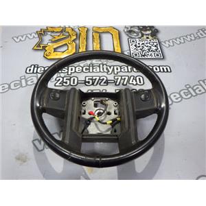 2008 2009 2010 FORD F350 FX4 OEM INTERIOR LEATHER WRAPPED STEERING WHEEL BLACK