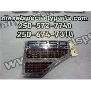 2008 2009 2010 FORD F250 FX4 XL 6.4 DIESEL AUTO 4X4 PASSENGER FENDER VENT EMBLEM