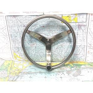 Boaters' Resale Shop of TX 2607 2503.01 MARINE 15.5" SS STEERING WHEEL w KNOB