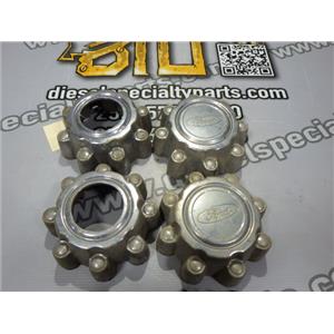 2000 2001 FORD F350 LARIAT 7.3 DIESEL ZF6 4X4 CHROME CENTER CAPS ( 4 ) OEM