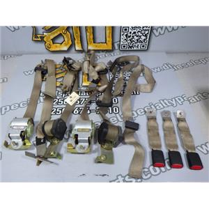 2000 2001 FORD F350 LARIAT 7.3 DIESEL ZF6 4X4 SEAT BELTS SET ( 6 PASSENGER ) OEM