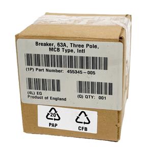 Eaton MEM MCH363 455345-005 63A 240V 10kA Triple Pole 3 Pole Type C MCB