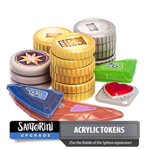 Santorini: Riddle of the Sphynx Acrylic Tokens by Roxley - SEALED