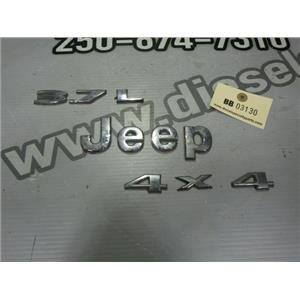 2008 2009 JEEP LIBERTY SPORT 3.7L V6 AUTO 4X4 EMBLEMS BADGE SET ( 10 ) OEM