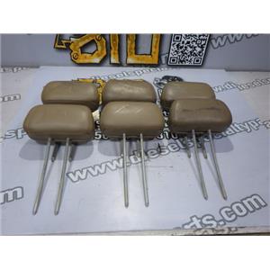 2003 2004 HONDA PILOT 3.5 L AUTO SUV HEADRESTS ( 6 ) TAN COLOR OEM