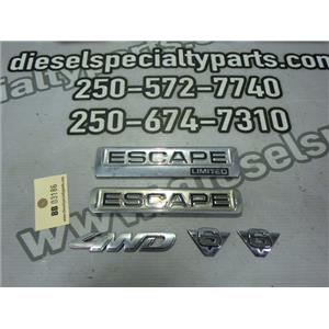 2008 2009 FORD ESCAPE LIMITED 3.0 V6 AUTO 4WD EMBLEM BADGE SET OEM