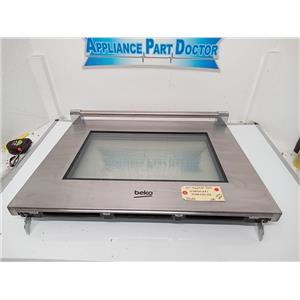 BEKO OVEN 210600291 210600026 COMPLETE DOOR ASSEMBLY WITH HINGES OEM OB