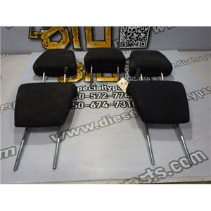 2011 2012 MAZDA 5 VAN 2.5L 4CYL MANUAL HEADRESTS (5) SET BLACK CLOTH OEM