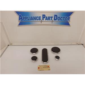 Frigidaire Range Model #FCRG3083ASA Burner Crown & Cap Set Used