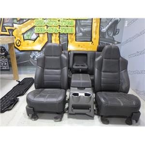 2008 2009 2010 FORD F350 LARIAT FX4 CREWCAB OEM BLACK LEATHER SEATS W/ CONSOLE
