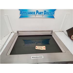 KITCHEN-AID OVEN WPW10634271 WPW10541888 W11104399 COMPLETE SS DOOR USED OEM