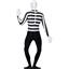 Men's Mime Second Skin Costume Size XL 46-48 chest