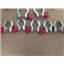 (10) MFG Unknown ISO NW High Vacuum Flange Clamping Rings, Assorted Sizes