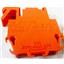 *BOX OF 50* SQUARE D 9080GRS6 TERMINAL BLOCK, 600V 60A, ORANGE - NEW