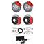 70-73 Mustang Manual 4 Wheel Wilwood Disc Brake Kit 11" Drilled Red Caliper